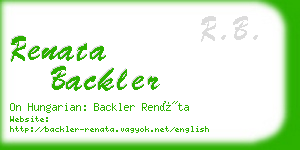 renata backler business card